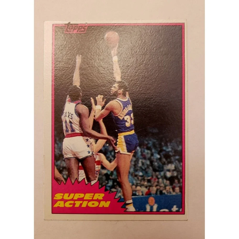 1981-82 Topps KAREEM ABDUL-JABBAR Basketball Card #106 Los Angeles Lakers HOF